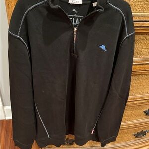 Tommy Bahama Black Zip-Up Sweatshirt for Men